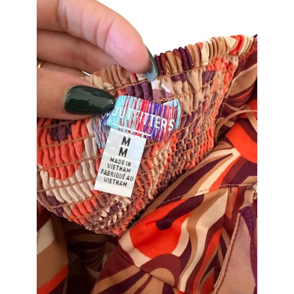 URBAN OUTFITTERS Retro 70s Print Corset Crop Tank Top Size Medium - Picture 6 of 6